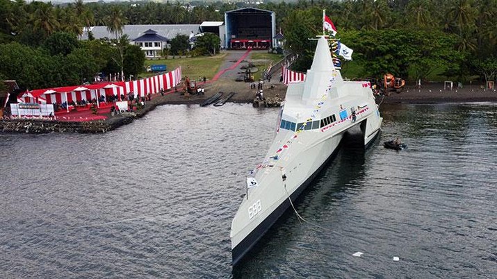 TNI AL Punya Dua Kapal Baru, Ada Berteknologi Siluman Buatan RI Foto cnbcindonesia.com