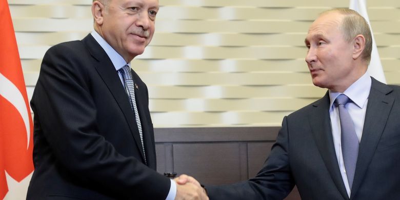 Presiden Turki Erdogan dengan Presiden Rusia Putin (kompas)