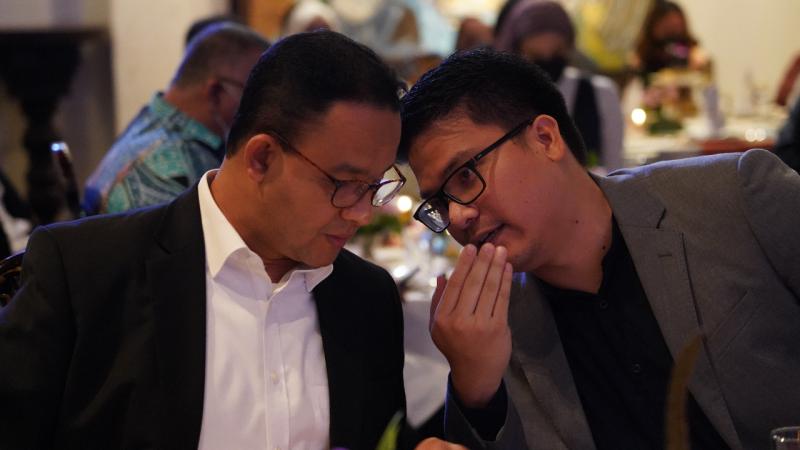 Gubernur DKI Jakarta Anies Baswedan dan Ketua DPW PSI Michael Sianipar (Warta Ekonomi)
