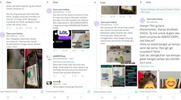 Viral! Istri Anggota Ditresnarkoba Polda Metro Jaya Akui Alami KDRT, Ada Dugaan Juga Pemakai Narkoba. (Twitter).