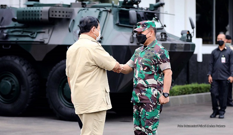 Menhan Prabowo Subianto puji KSAD Jenderal Dudung (doc. Kemenhan)