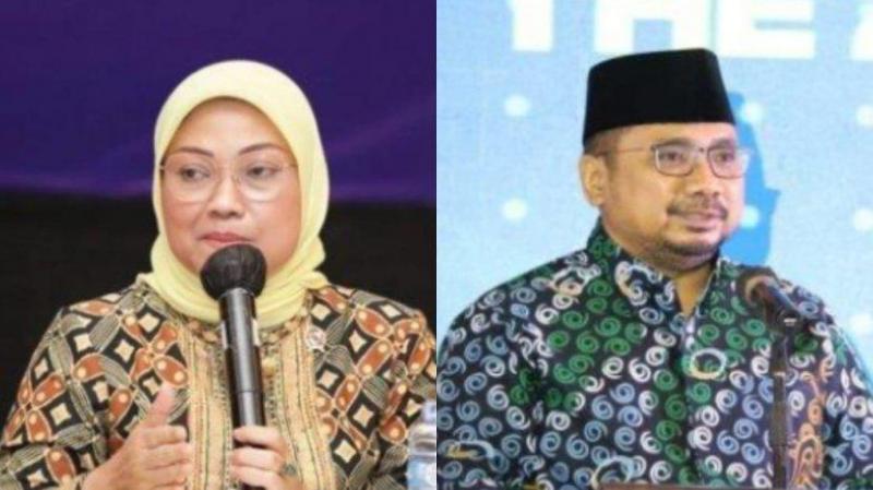 Hasil Survei IPO Sebut Publik Mau Menag Yaqut & Menaker Ida Diganti. (Istimewa).