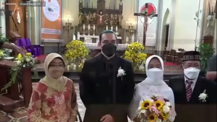 Penikahan Ayu Kartika Dewi di Gereja Katedral Jakarta (Dok.Tangkapan Layar Youtube)
