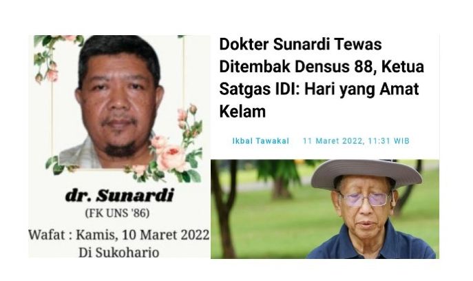 Perekat Nusantara soroti pembelaan IDI ke dokter Sunardi yang ditembak Densus 88 di tengah pemecatan dokter Terawan Agus Putranto dari keangggotaan IDI (hops)