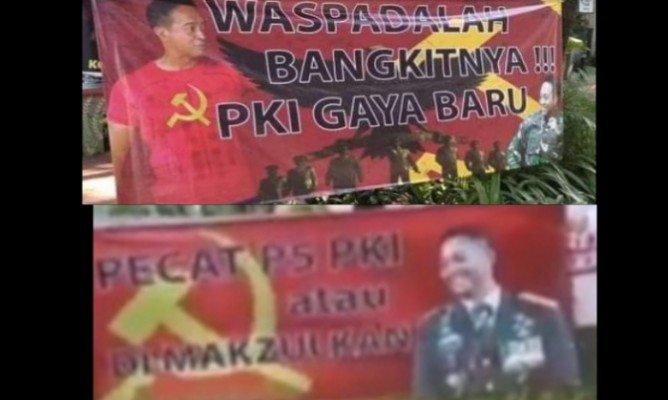Spanduk kecam panglima TNI muncul di beberapa titik di Jakarta (Net)