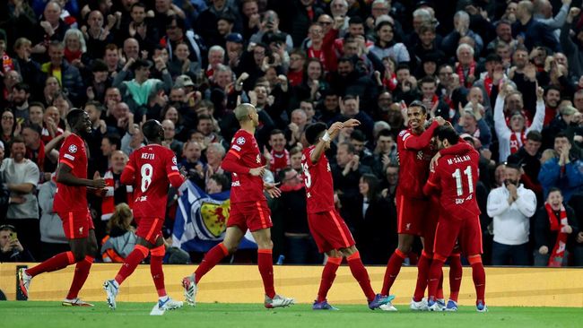 Liverpool lolos ke semifinal liga Champions usai tumbangkan Benefica (cnnindonesia)