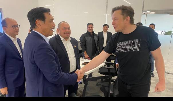 Luhut Pandjaitan bertemu Elon Musk (kompas)