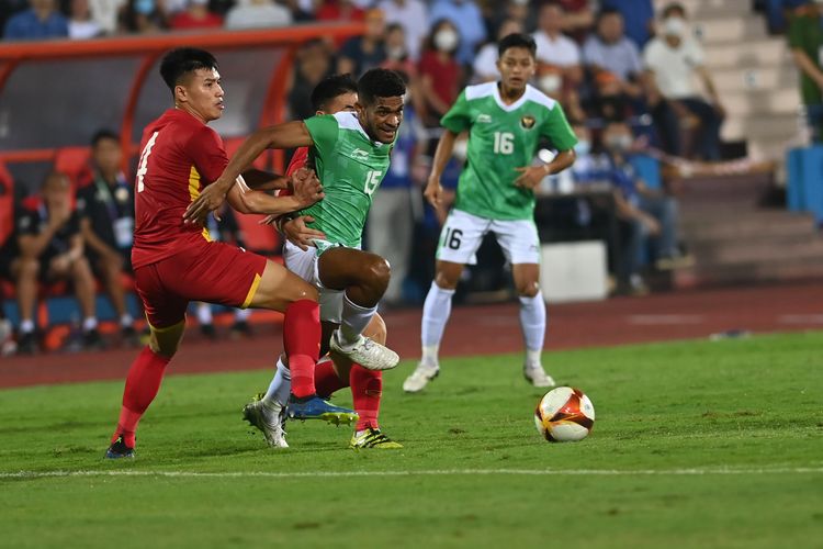 Timnas Indonesia U-23 versus Vietnam di SEA Games 2021 (Antara)