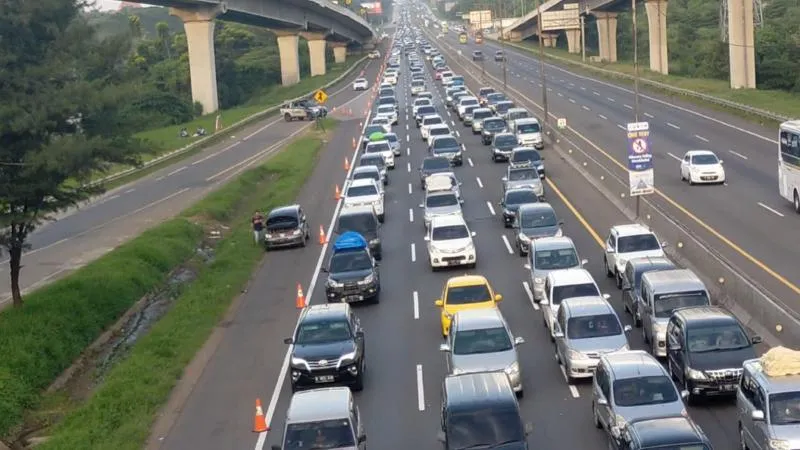 Suasana arus balik di salah satu ruas tol Jasa Marga (Dok. Jasa Marga)