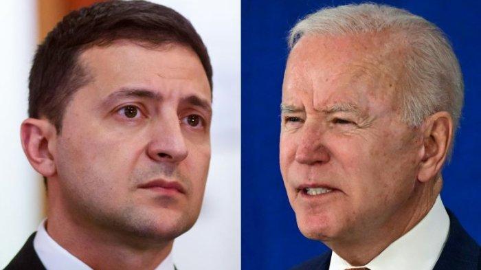 Volodymyr Zelensky dan Joe Biden (AFP)