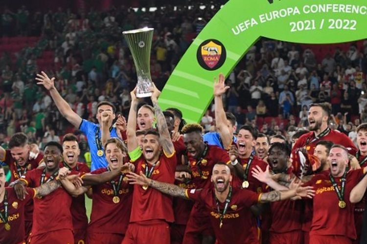 AS Roma juara UEFA Conference League (kompas)