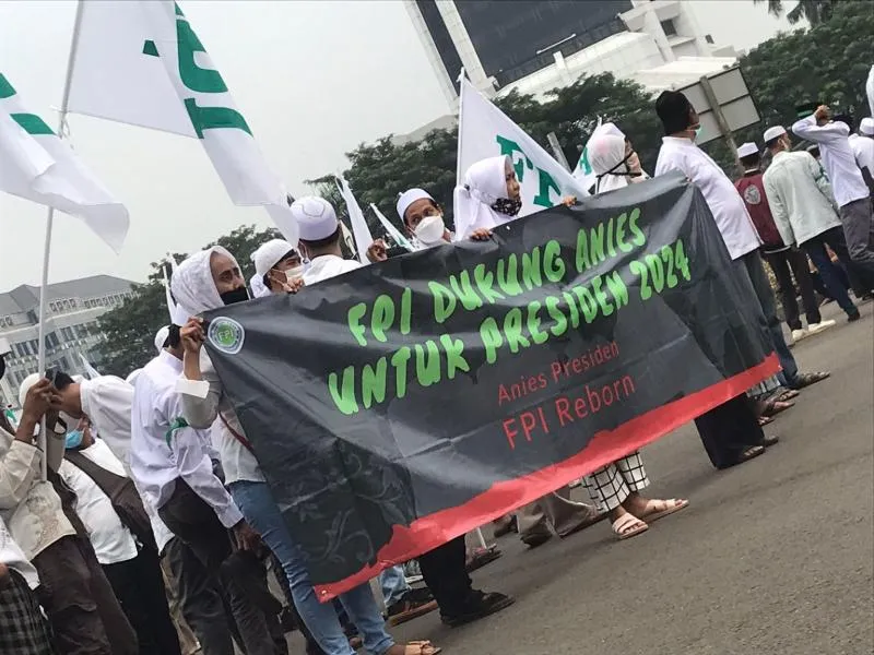 Demo FPI palsu dukung Anies untuk presiden 2024 (Net)