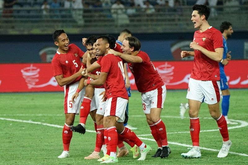 Para pemain Timnas Indonesia tampil di kualifikasi Piala Asia 2023. [ANTARA FOTO/Humas PSSI]