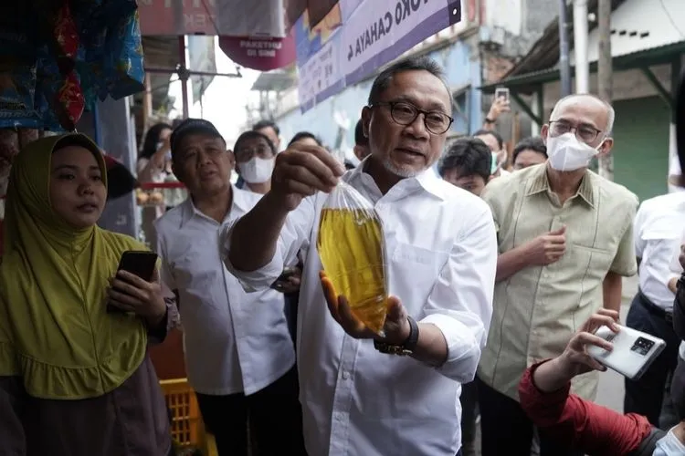 Mendag Zulhas inspkesi harga minyak goreng (kompas)