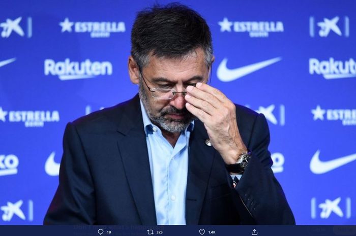 Eks presiden Barcelona ditangkap karena skandal Barcagate atau dikenal dengan buzzer bayaran dengan tujuan menjatuhkan Lionel Messi cs. (Reuters)