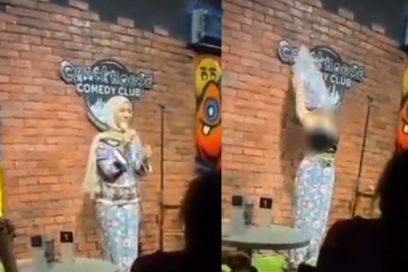 Komika Malaysia Siti Amira buka hijab saat manggung (Net)