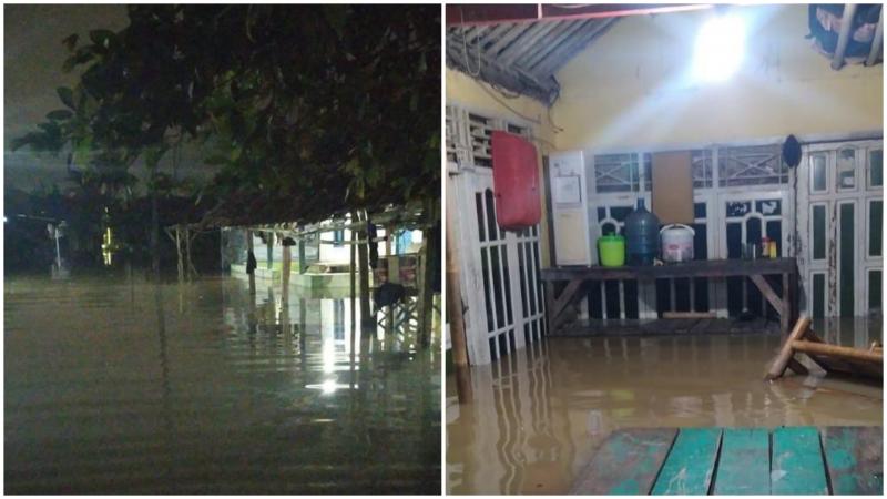 Kondisi rumah warga di Kabupaten Karawang yang terendam banjir (dok. BNPB)
