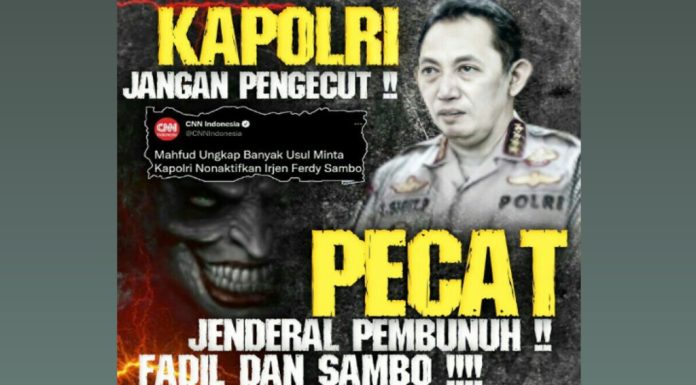 Desak Pecat Ferdy Sambo-Fadil Imran, Netizen: Kapolri Jangan Pengecut! (Twitter).