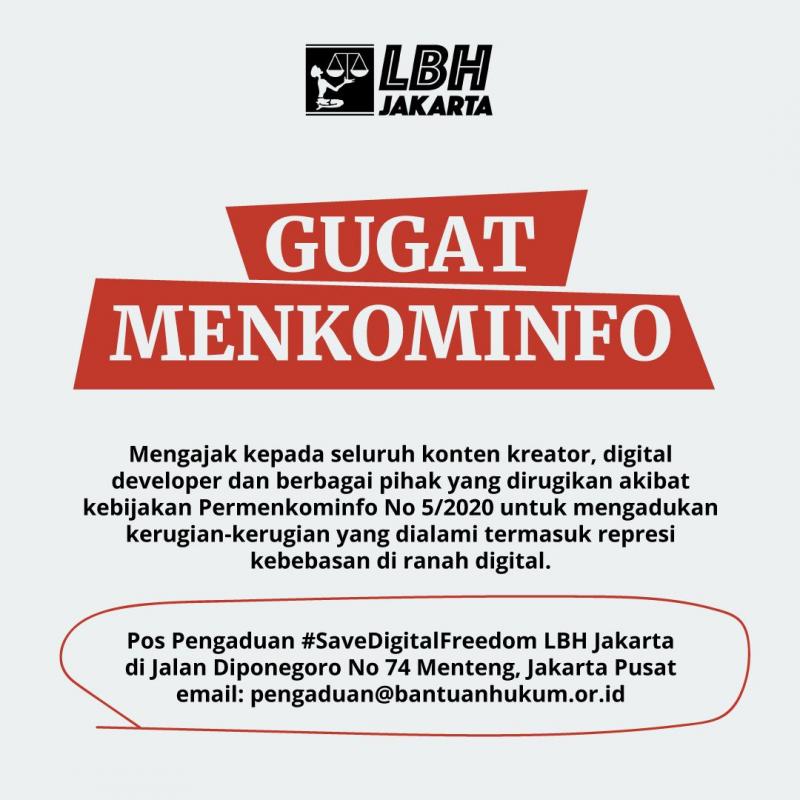 Perhatian! LBH Jakarta Buka Posko Aduan soal Pemblokiran PayPal dll. (Twitter LBH Jakarta).