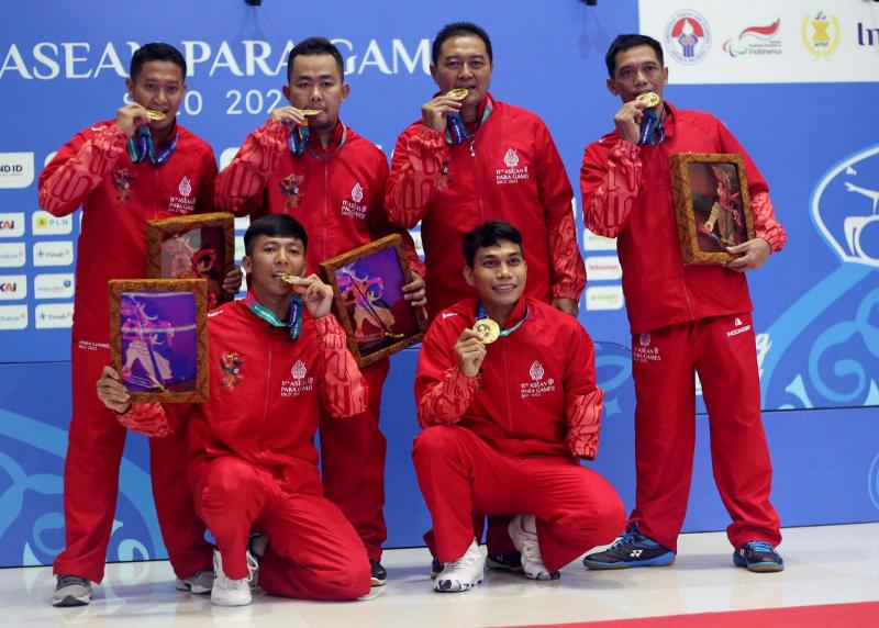 Indonesia Kukuh di Puncak Klasemen Medali ASEAN Para Games 2022. (Inaspoc).