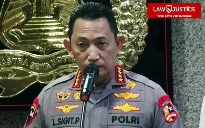 Pernyataan Kapolri Terkait Perkembangan Kasus Penembakan Brigadir Yosua. (law-justice.co)