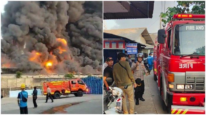 Kebakaran di Pabrik Alumunion Foil di Gunung Putri Bogor Jawa Barat (Tribun)