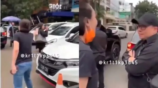 Viral Video Diduga Dirut Taspen dengan Wanita Lain Dilabrak Istri Sah. (Twitter).