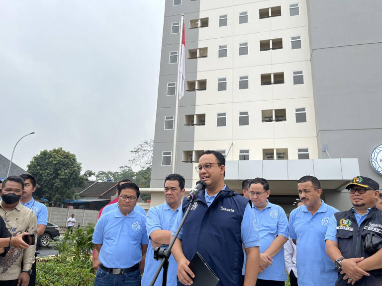 Eks Gubernur DKI Jakarta Anies Baswedan saat peluncuran Rumah DP 0% (JPNN)