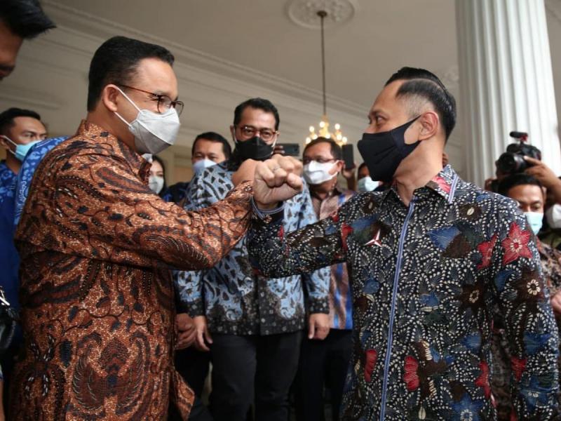 Potret Gubernur DKI Jakarta Anies Baswedan dan Ketua Umum Partai Demokrat AHY (liputan6.com)