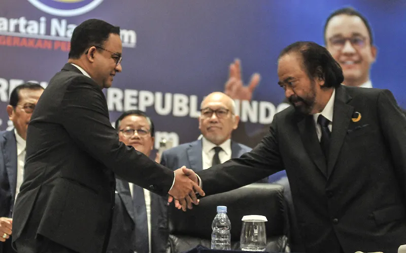 Ketua Umum Partai NasDem Surya Paloh mengungkapkan alasan mengusung Anies Baswedan sebagai calon presiden (capres) 2024. Menurutnya, Anies adalah pilihan yang terbaik dari pilihan-pilihan yang ada. Nama Anies diumumkan dalam Deklarasi Calon Presiden 2024 di Nasdem Tower, Gondangdia, Jakarta Pusat, Senin (3/10/2022). Robinsar Nainggolan