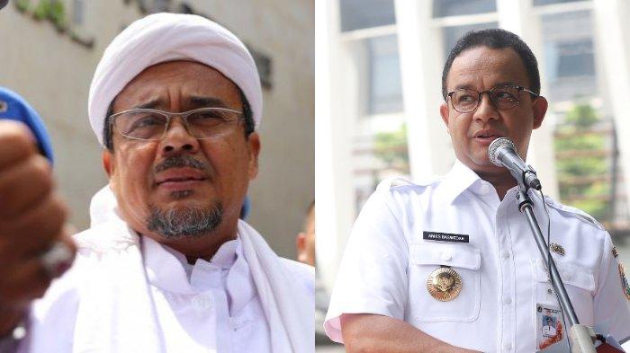 Imam Besar FPI Habib Rizieq Shihab dan Anies Baswedan (Tribunnews)