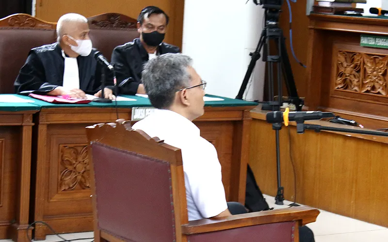 Terdakwa Agus Nurpatria menjalani sidang perdana di Pengadilan Negeri (PN) Jakarta Rabu (19/10/2022). Agus Nurpatria  menjalani sidang dengan agenda pembacaan surat dakwaan kasus obstruction of justice atau perintangan proses penyidikan terkait perkara dugaan pembunuhan berencana terhadap Nofriansyah Yosua Hutabarat atau Brigadir J. Robinsar Nainggolan