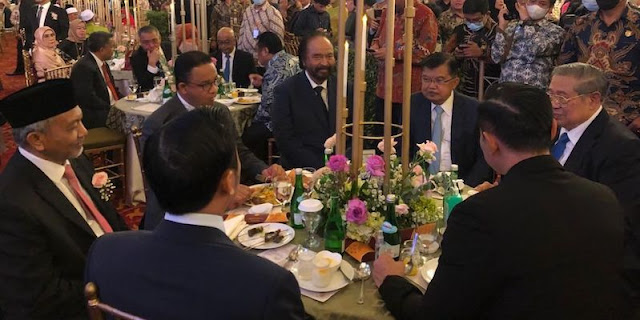 SBY-JK-Paloh Duduk Semeja: Poros Gondangdia Kuat Sebab Ditopang Cikeas. (Istimewa).