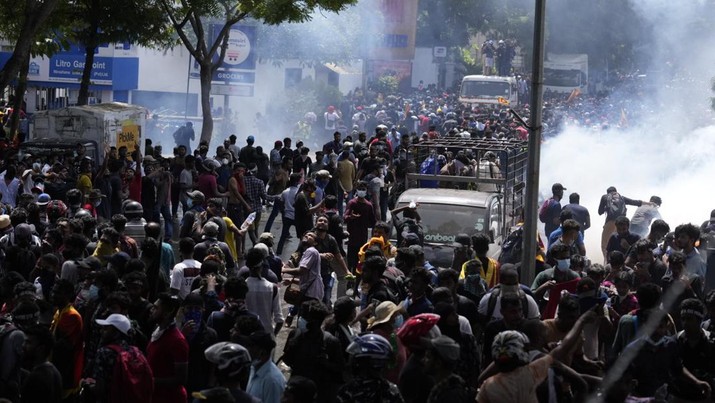 Demo Besar-besaran Sri Lanka (AP)
