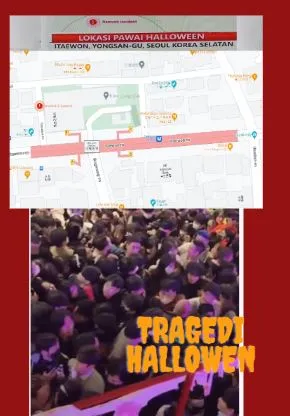 lokasi tragedi Hallowen korea selatan