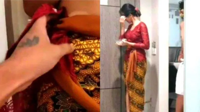 Diringkus! Ini Sosok Kedua Pemeran Video Porno Kebaya Merah yang Viral. (Kolase dari berbagai sumber).
