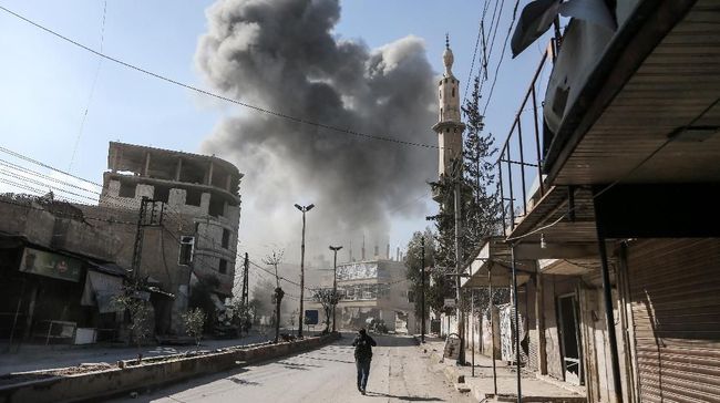 Serangan Turki ke Markas Milisi Kurdi di Suriah Tewaskan 31 Orang. (Foto: AFP/ ABDULMONAM EASSA)