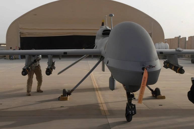 Drone atau pesawat tanpa awak Gray Eagle. (Foto: AP)