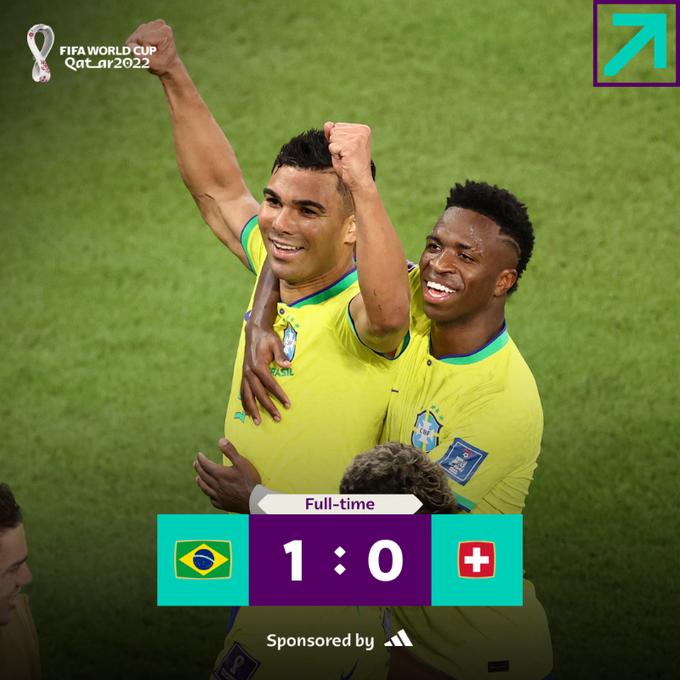 Susah Payah Timnas Brasil Tundukkan Timnas Swiss 1-0. (Twitter).