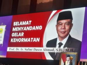 Wakil Ketua DPR Sufmi Dasco Ahmad Dikukuhkan Jadi Profesor Ilmu Hukum