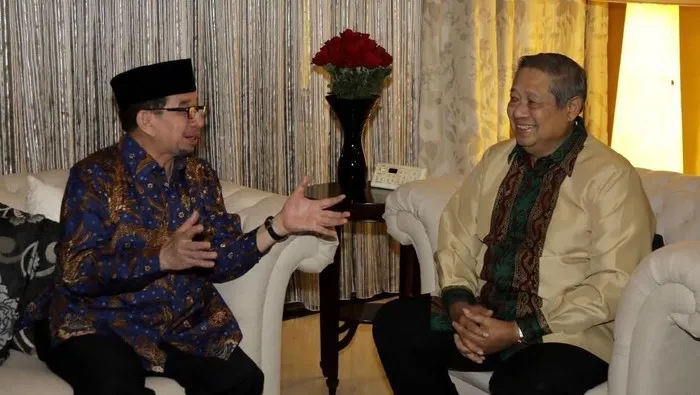 Salim Segaf Al-jufri dan SBY dalam pertemuan pada 2018 lalu. (Dok Demokrat).
