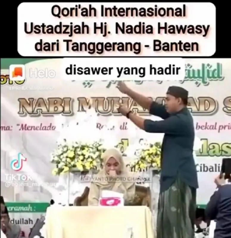 Ketua MUI Marah Besar Qariah Baca Alquran di Tangerang Disawer Uang. (Tangkapan Layar Video Viral).