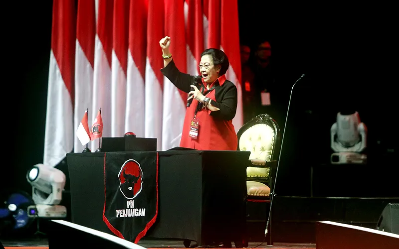 PDI Perjuangan (PDIP) memperingati Hari Ulang Tahun yang ke-50 di kawasan JIExpo Kemayoran, Jakarta Pusat (10/1/2023). Peringatan HUT ini akan dilakukan sebagai bagian konsolidasi partai dalam rangka pemenangan Pemilu 2024 mendatang. Acara HUT ke-50 PDI Perjuangan tak mengundang partai politik lain. Robinsar Nainggolan