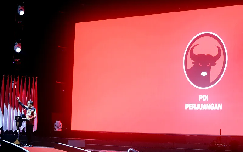 PDI Perjuangan (PDIP) memperingati Hari Ulang Tahun yang ke-50 di kawasan JIExpo Kemayoran, Jakarta Pusat (10/1/2023). Peringatan HUT ini akan dilakukan sebagai bagian konsolidasi partai dalam rangka pemenangan Pemilu 2024 mendatang. Acara HUT ke-50 PDI Perjuangan tak mengundang partai politik lain. Robinsar Nainggolan