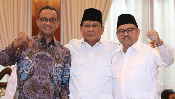 Anies Baswedan bersama Prabowo Subianto dan Sudirman Said (Net)