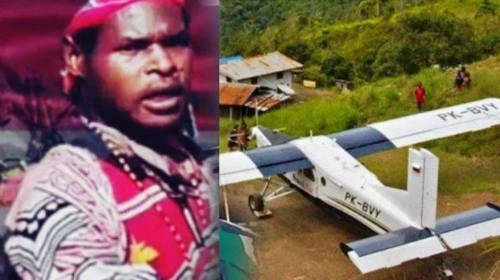 Egianus Kogoya komandoi pembakaran pesawat Susi Air di Nduga Papua (Tribun)