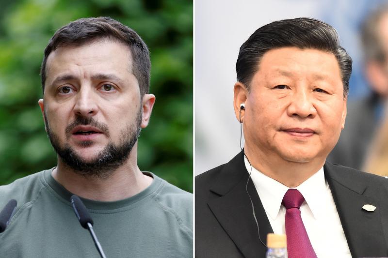 Presiden Ukraina Vlodimir Zelensky dan Presiden China Xi Jinping (Kolase dari berbagai sumber)