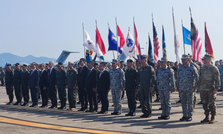 Pembukaan Latihan Bersama Gabungan Cobra Gold 2023 yang dibuka secara resmi oleh CDF RTARF General Chalemphorn Srisawasdi, dihadiri oleh Commander USINDOPACOM dan para Duta Besar negara-negara yang terlibat.