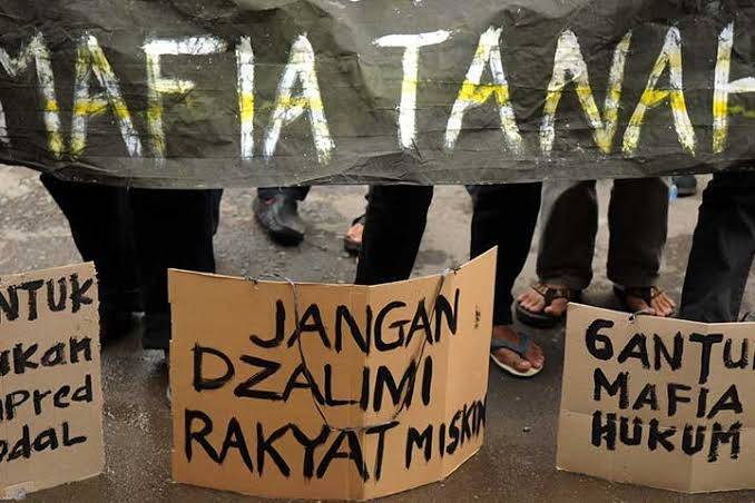 Ilustrasi: Demonstrasi Melaan mafia Tanah. (Antara via SIB)