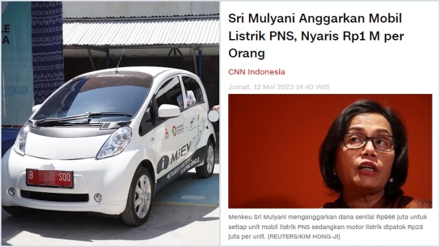 Mobil Listrik Pejabat Nyaris Rp1 M, Kapan Rakyat Dibikin Senang? (Gelora)